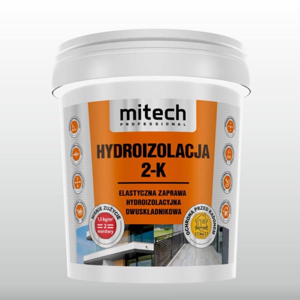 MITECH HYDROIZOLACJA 2-K zaprawa hydroizolacyjna dwuskładnikowa